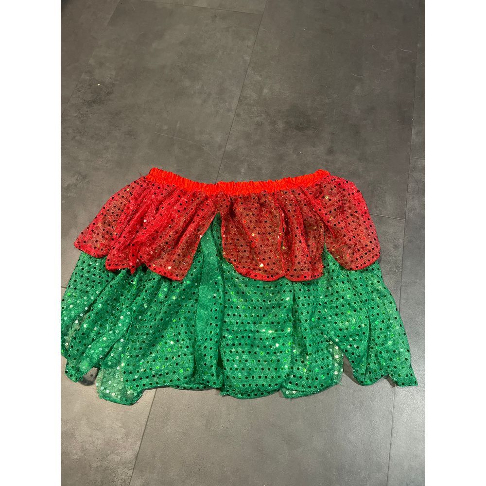 Sequins Running Layered Sparkly Fashion Skirt‎ Costume Girls (Red,Green) H-301